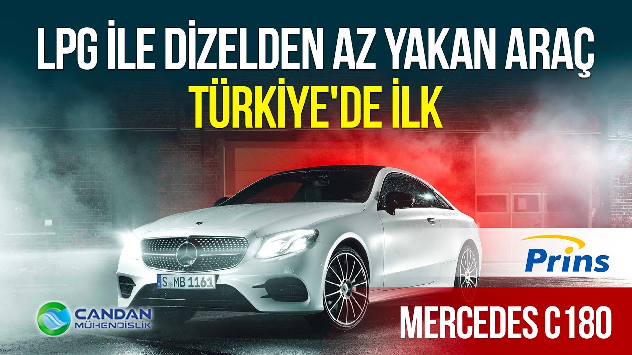 Türkiye'de ilk ; Mercedes C180 CGI ;LPG ile Dizelden Az Yakan Araç : PRINS VSI2 di