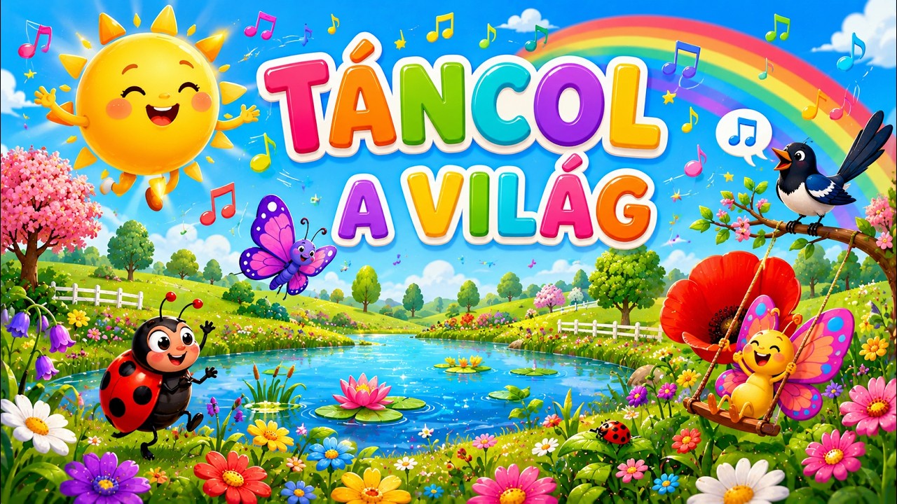 T&aacute;ncol a Vil&aacute;g 🌈 Vid&aacute;m Gyerekdal,  Zene Gyerekeknek