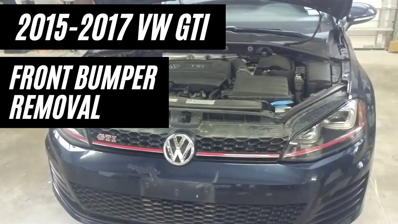 2015-2017 Volkswagen GTI MK7 front bumper removal | ReveMoto