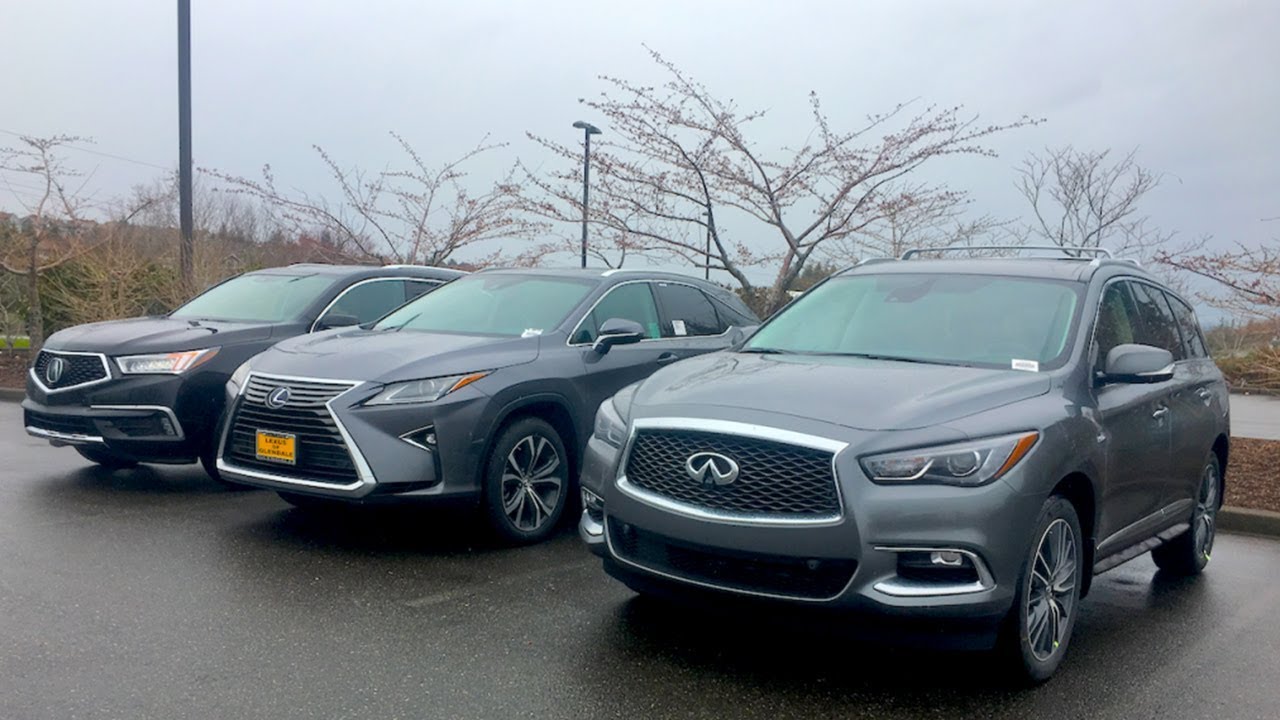 2017 Acura MDX vs 2017 Lexus RX450 vs 2017 Infiniti QX60