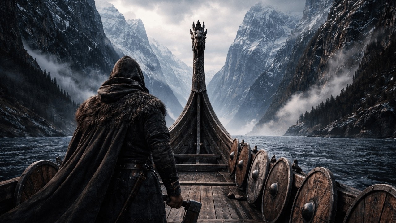 Viking Longship Journey Music ⛵ Epic Norse Sea Voyage Ambience for Study & Deep Focus (2 Hours)
