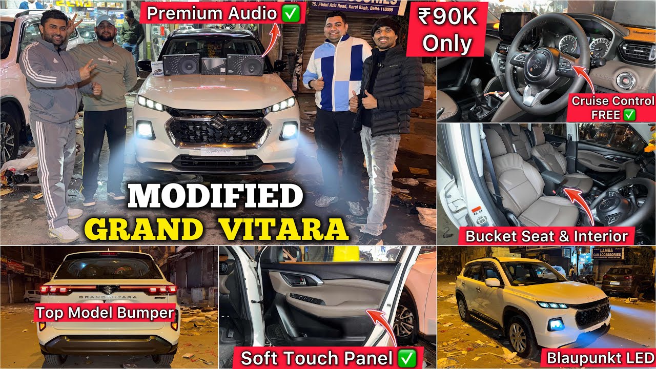 Grand Vitara Sigma Base to Top Modified With Price ✅ Grand Vitara Base to Top Modification ✅