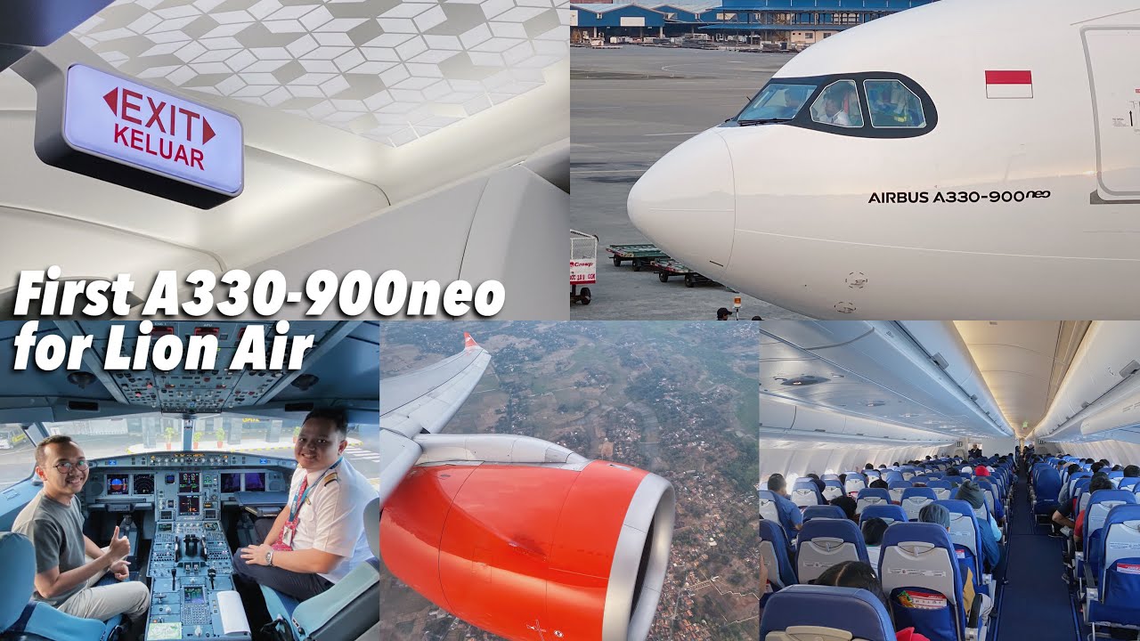 LION AIR Brand NEW Airbus A330neo Flight Experience | Solo - Jakarta JT3539