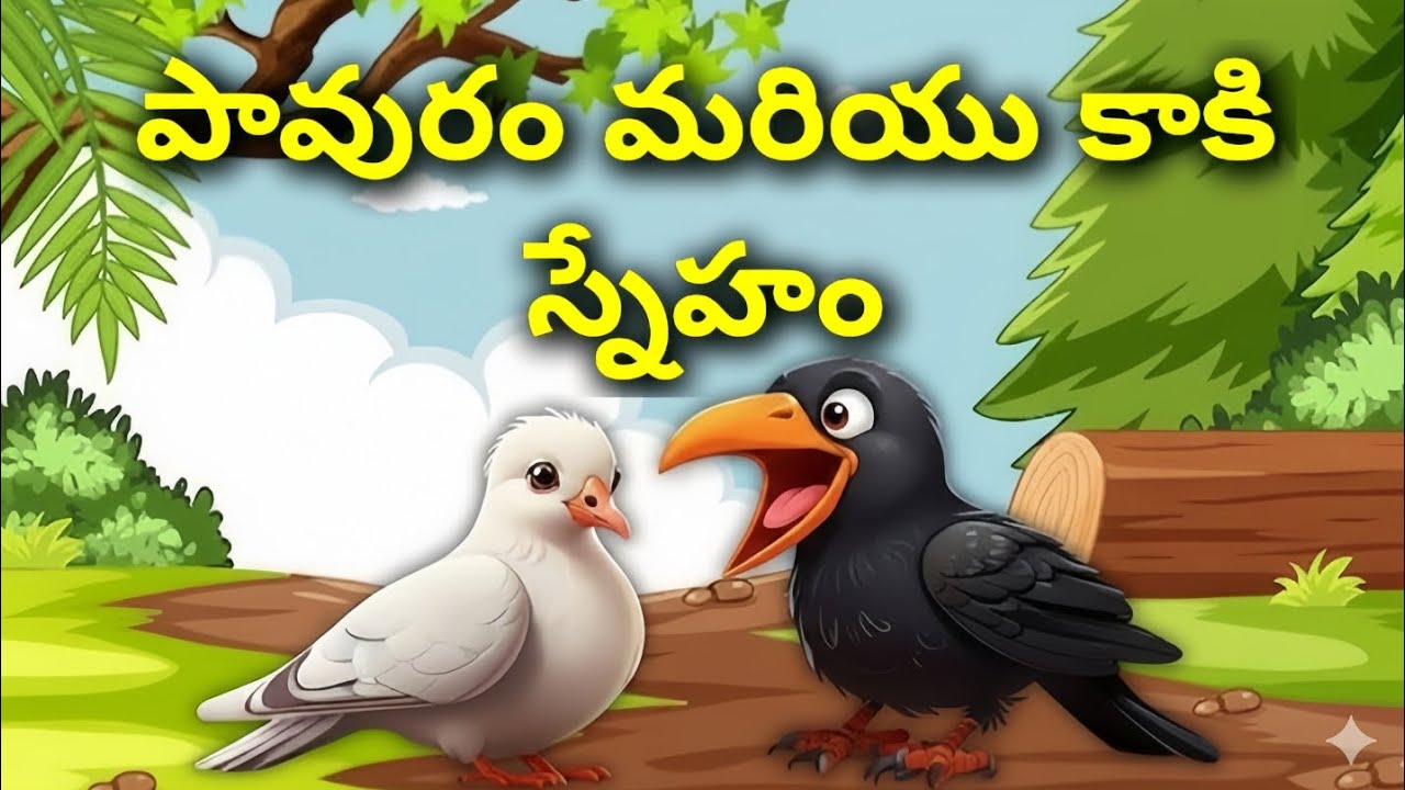 Telugu Stories - పావురం మరియు కాకి స్నేహం - Stories in Telugu - Neethikathalu - Telugu kathalu 