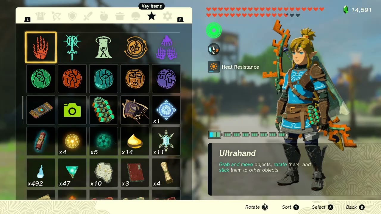 Zelda TOTK: key items