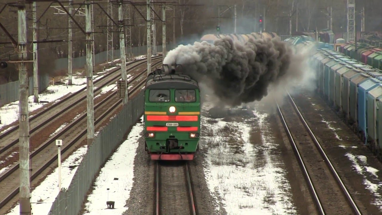 Тепловоз 2ТЭ10У-0189 на о.п. Даугмале / 2TE10U-0189 at Daugmale stop