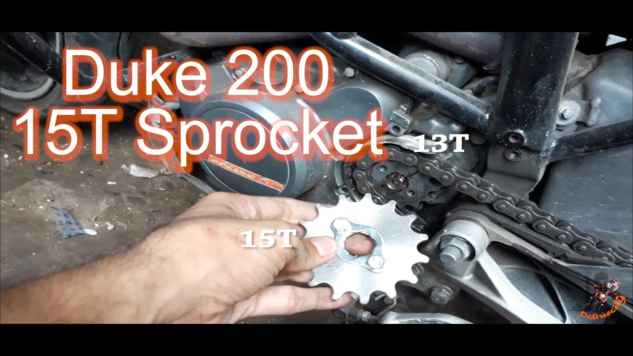 15T sprocket for Duke 200 | 149 Kmph | Delhiocity
