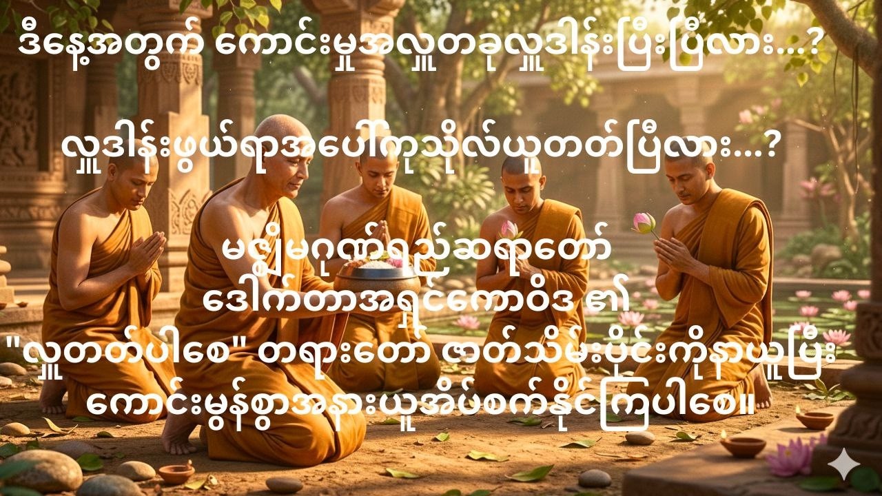 #မဇ္ဈိမဂုဏ်ရည်ဆရာတော်ဒေါက်တာအရှင်ကောဝိဒ ၏ လှူတတ်ပါစေတရားတော် ဇာတ်သိမ်းပိုင်း။