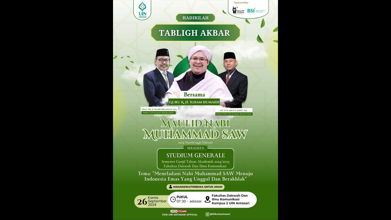 LIVE - STUDIUM GENERALE FAKULTAS DAKWAH UIN ANTASARI