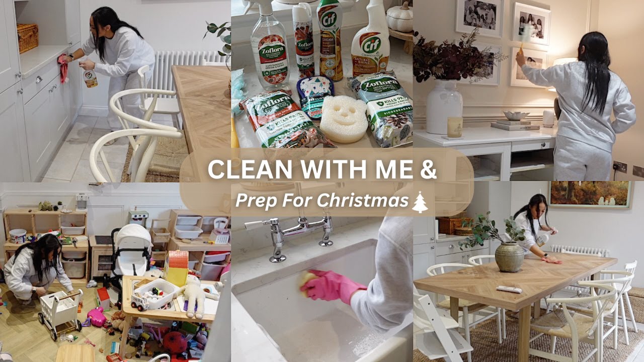 CLEAN WITH ME | Deep Clean, Prep for Christmas & House Reset