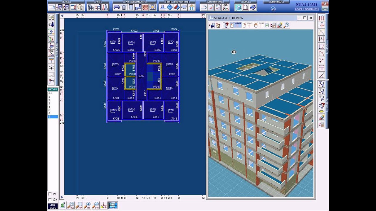 Sta4CAD BA yapılarda çatı yığma kat