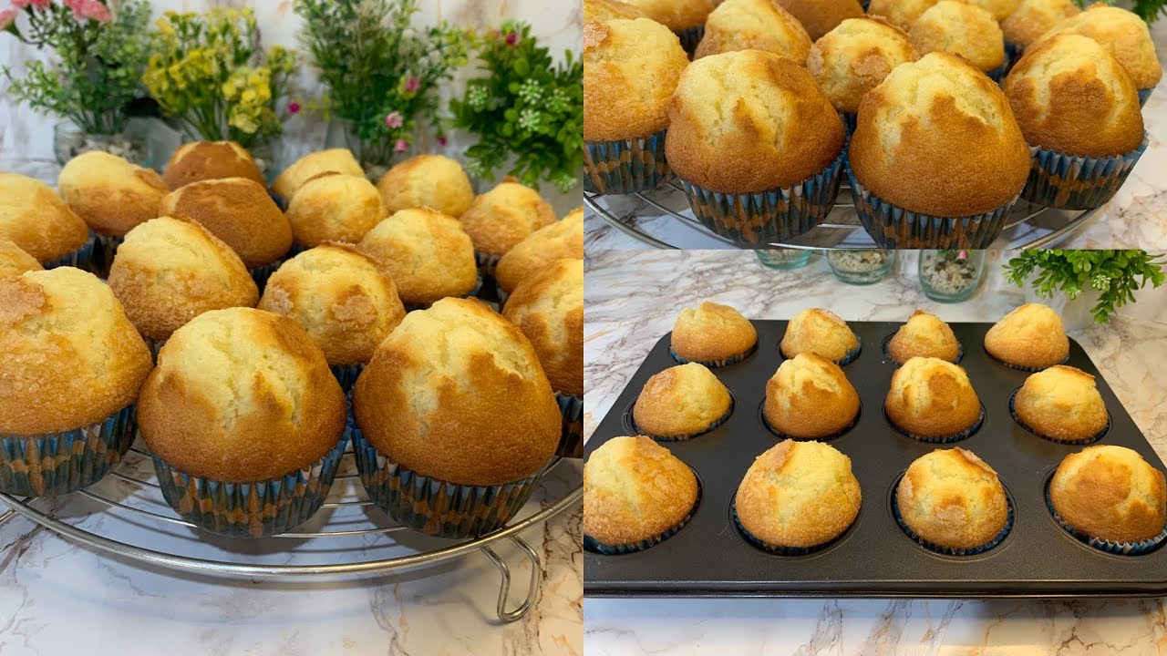Muffins aux citron 🍋 ,recette très facile 🔝/مادلين 🍋سهل جدا وناجح من أول تجربة