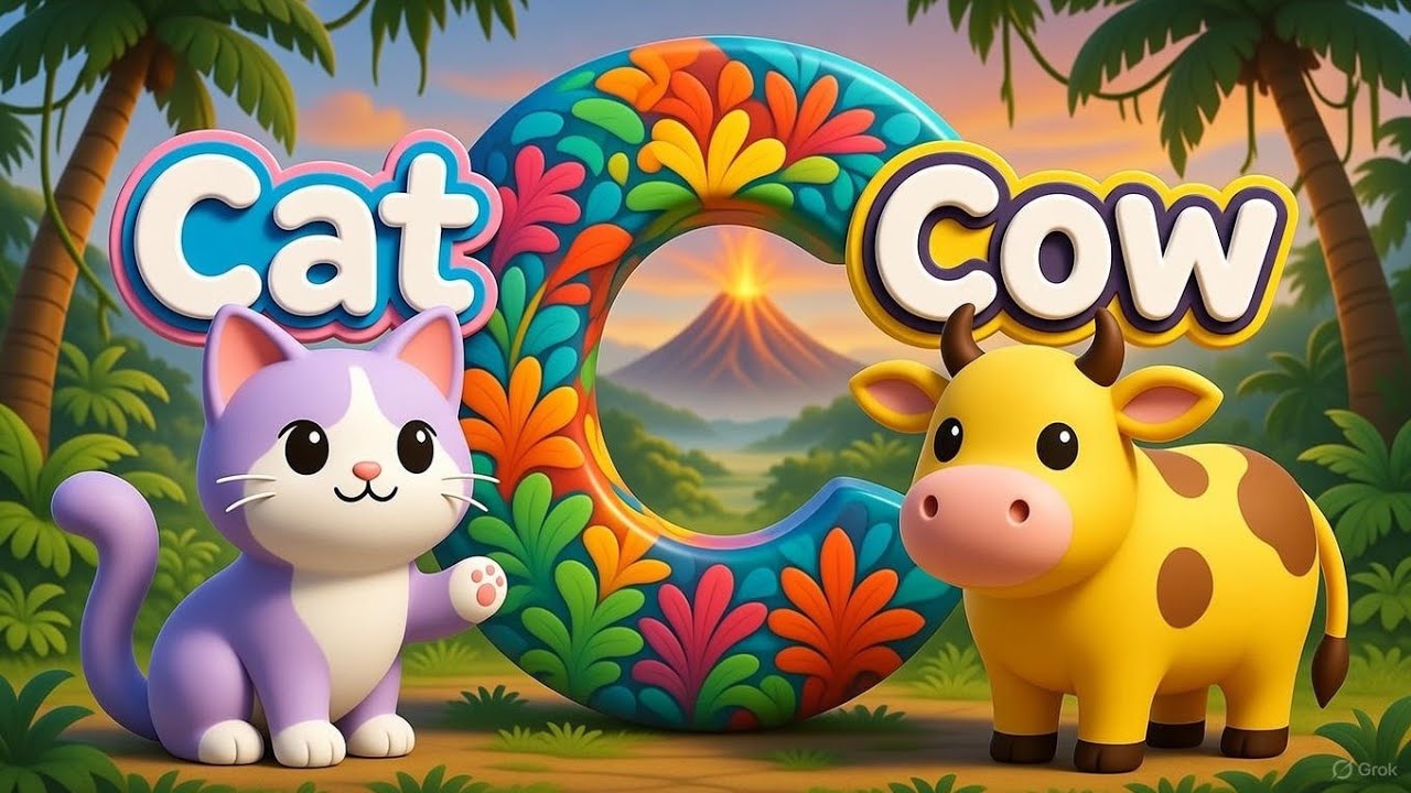 🌿 ABC Song with Animals | Prehistoric Jungle Phonics A-Z – 2 Fun Friends Per Letter! 🎶 Learn ABCs