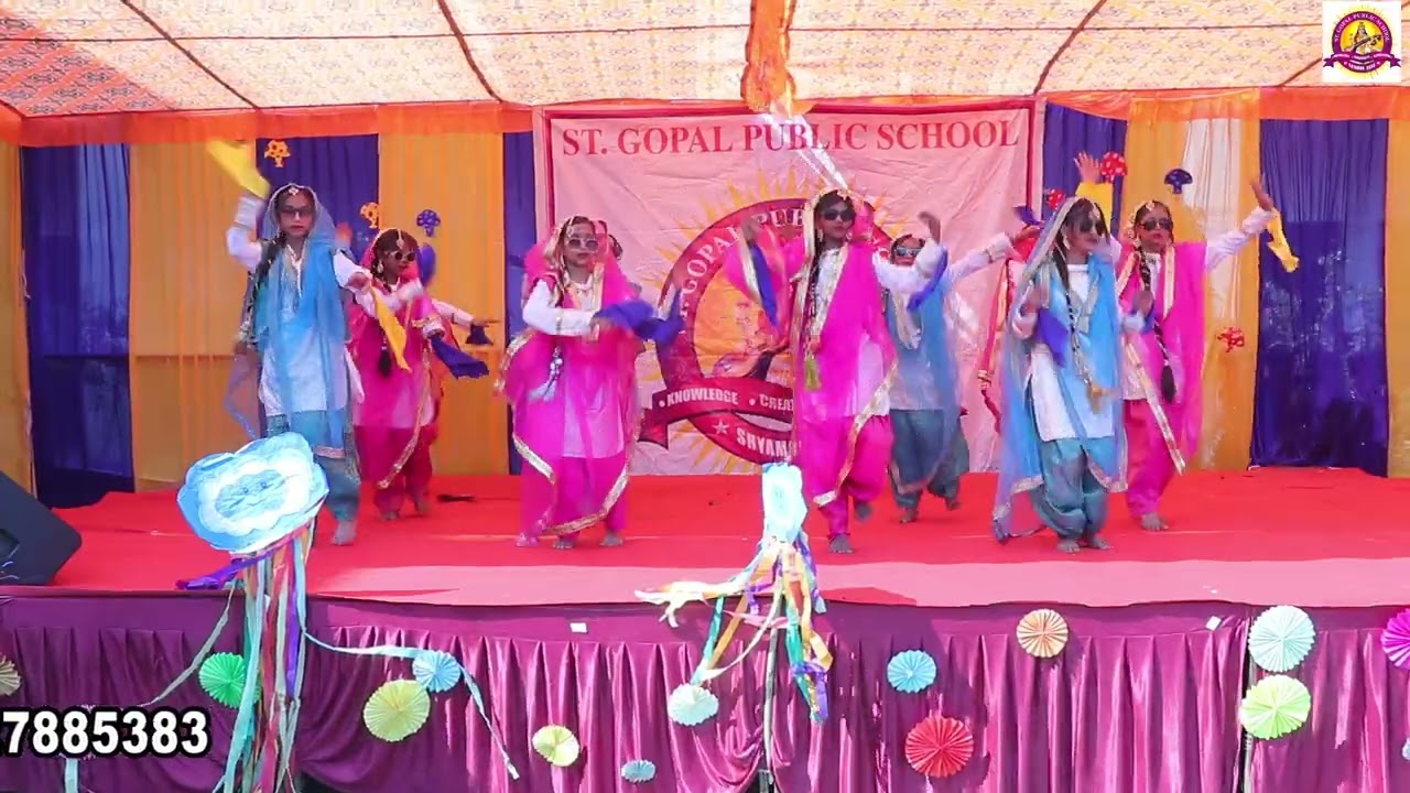 Punjabi Mix Song Dance  Performance with Anchoring | 9th Annual Function | St. Gopal Public School