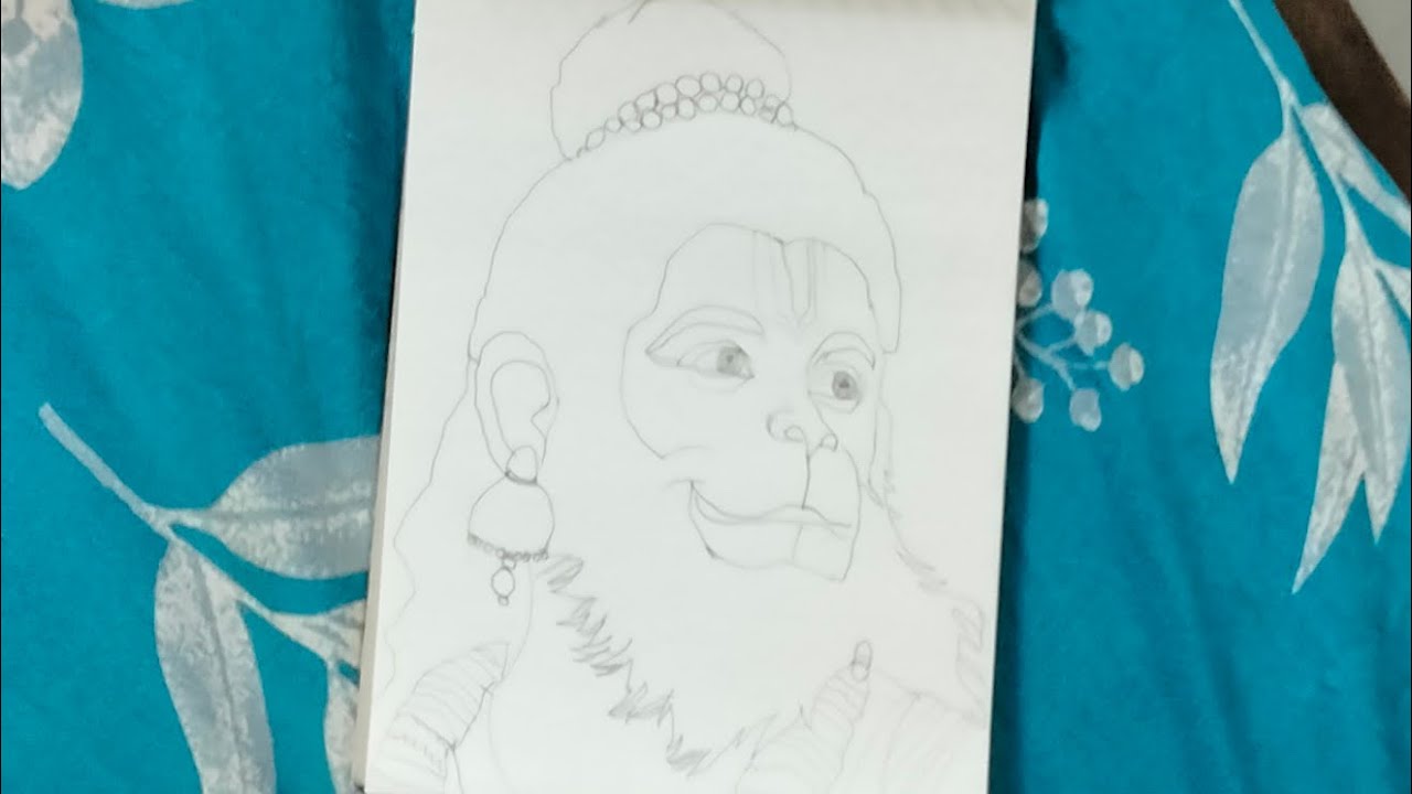How to make Hanuman Ji drawing