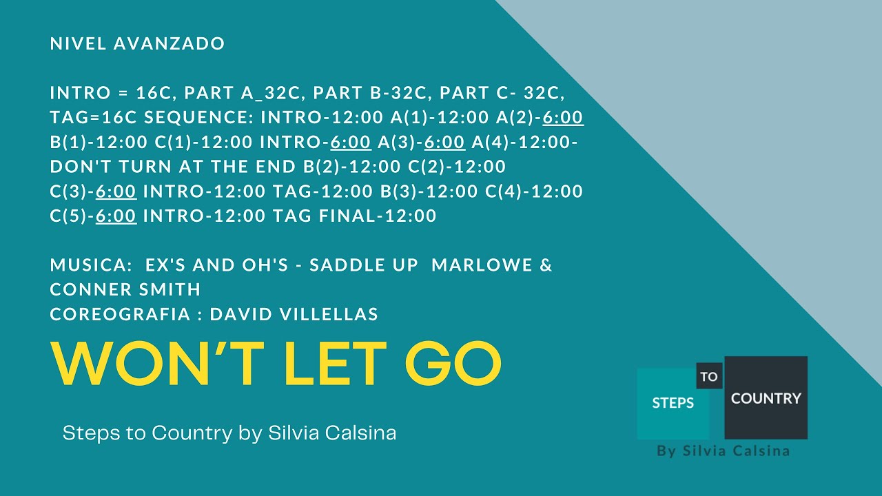WON'T LET GO -LINE DANCE COUNTRY - STEPS TO COUNTRY by SILVIA CALSINA