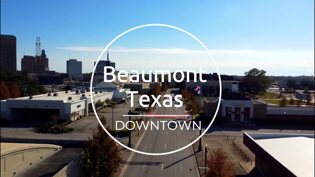 Downtown Beaumont, Texas USA | 4K Drone Footage