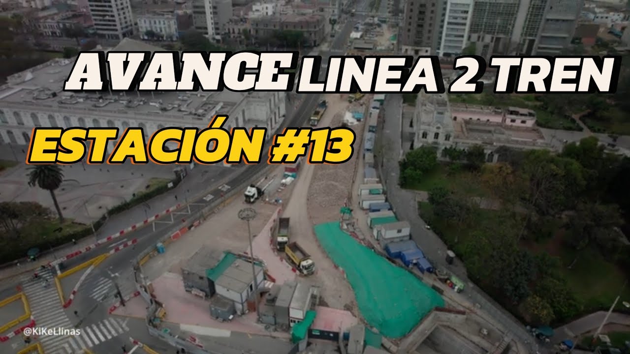Avances de la Estación central N°13 de la Linea 2 del metro de Lima Perú.  8 OCTUBRE 2025