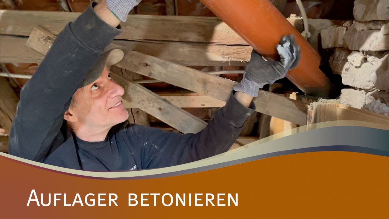Auflager betonieren #15 f&uuml;r die neuen Pfetten des zuk&uuml;nftigen Dachs
