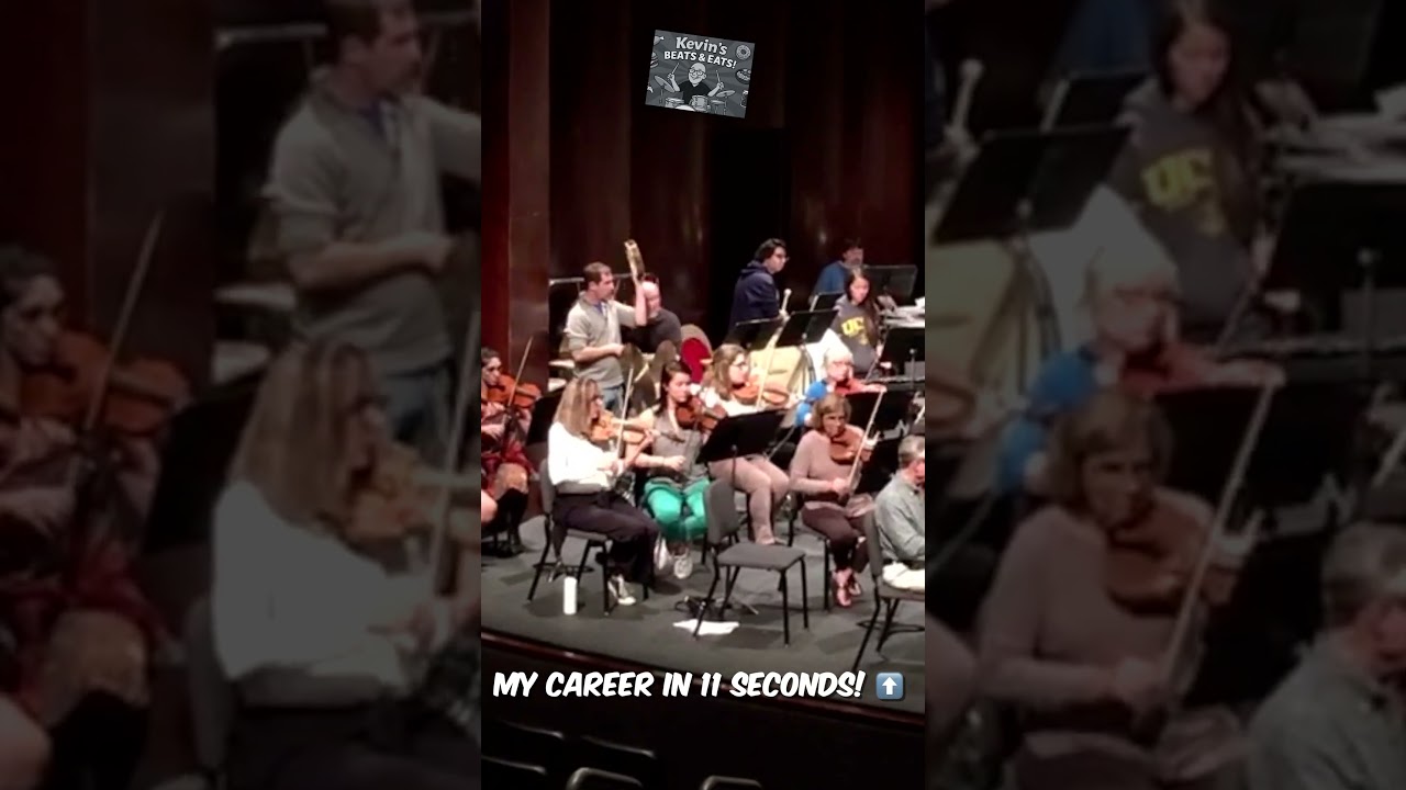 My Music Career In 11 Seconds. 🤣😝 (Epic Fail!) #kevinsbeatsneats #percussion #orchestra #viral