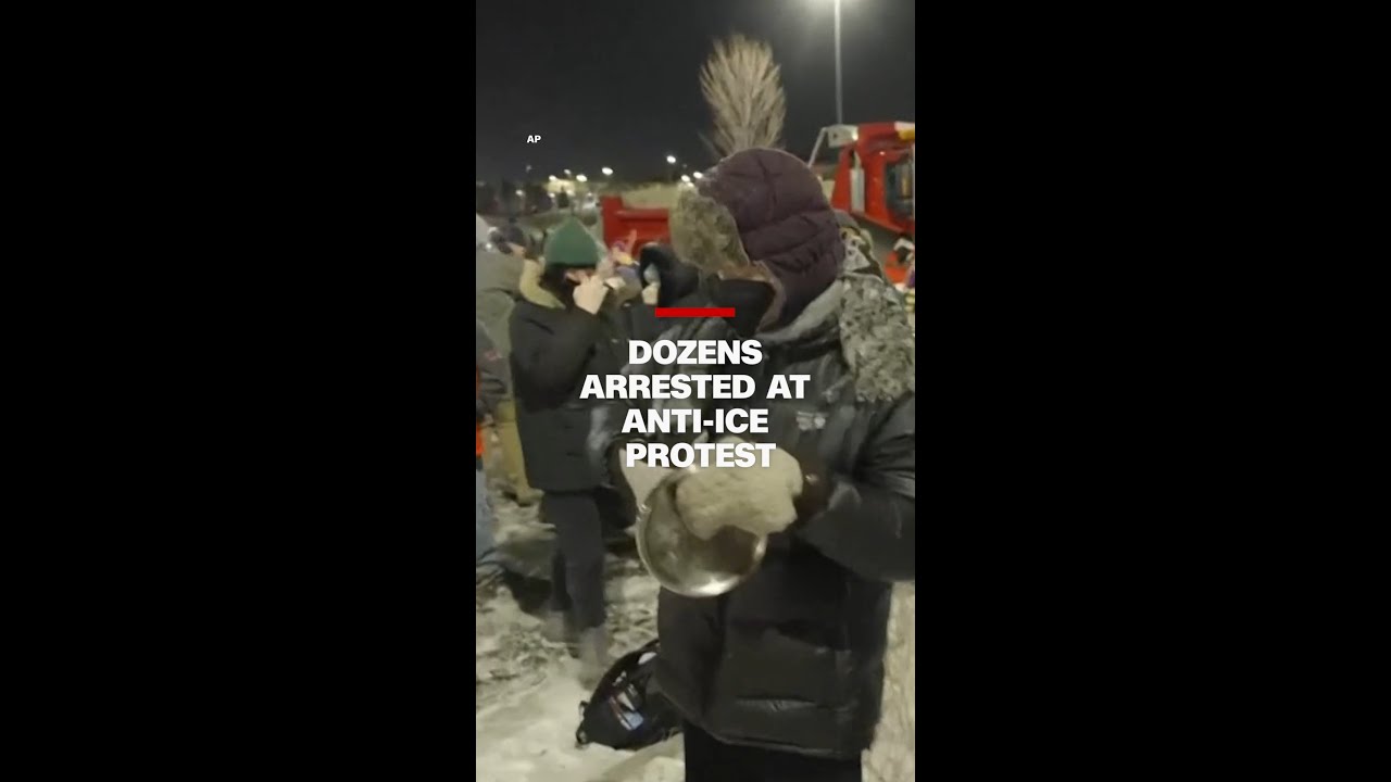 Dozens arrested at anti-ICE protest