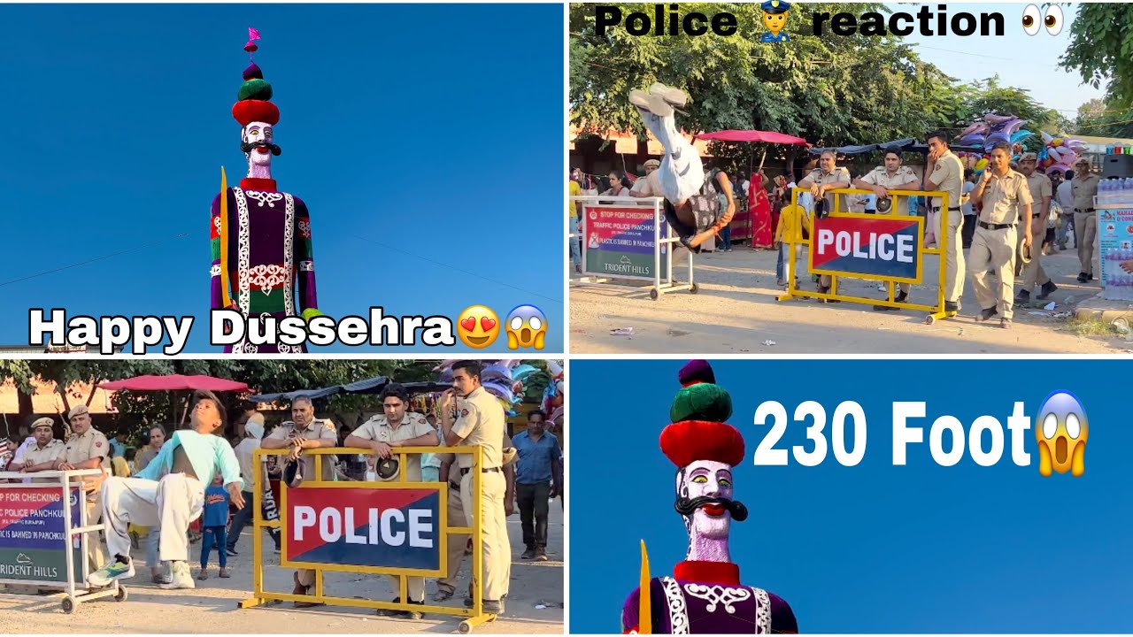 Happy dusehra 😍 230 foot ravan #publicrection #india #viralvideo
