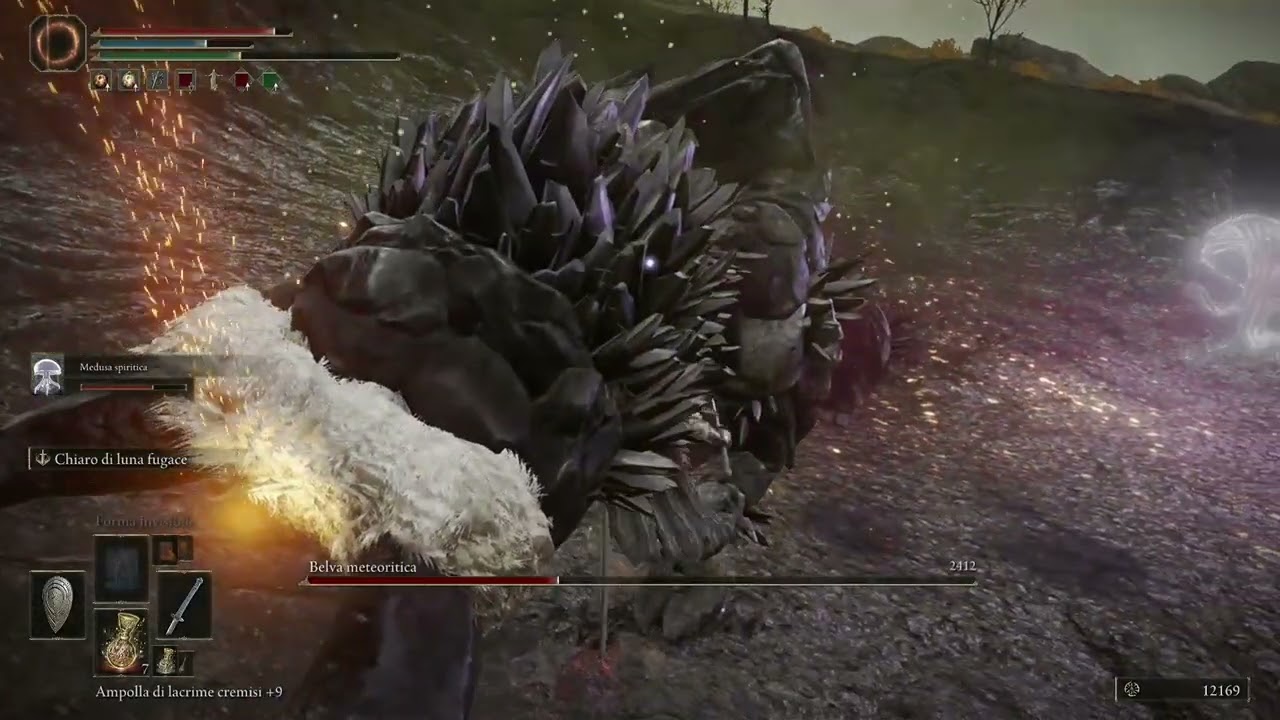 Defeat the  Fallingstar Beast in the Altus Plateau - boss - Belva meteoritica Altopiano - Elden Ring