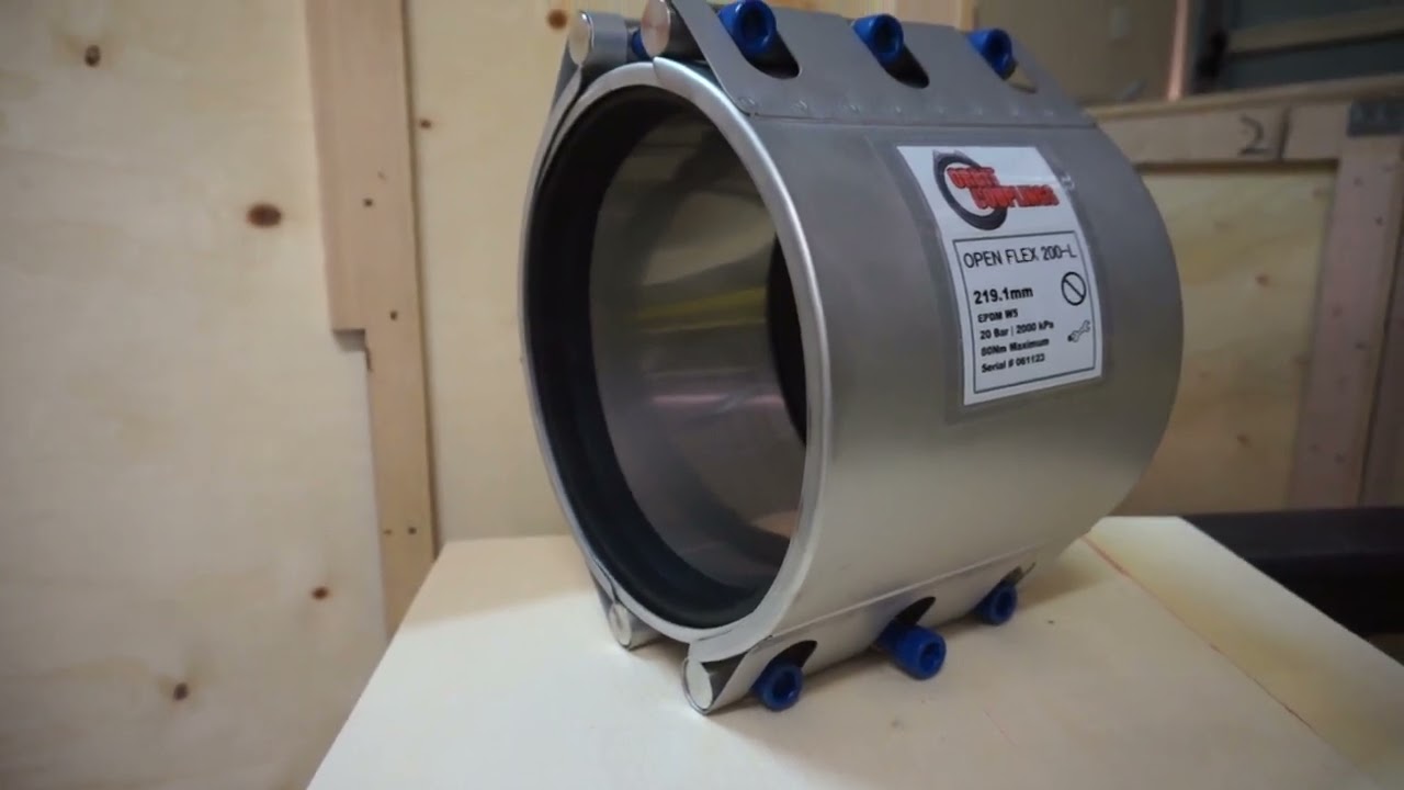 219.1mm Open Flex 200-L to suit pipe OD size of 219.1mm, by Orbit Couplings in Australia. Length 200