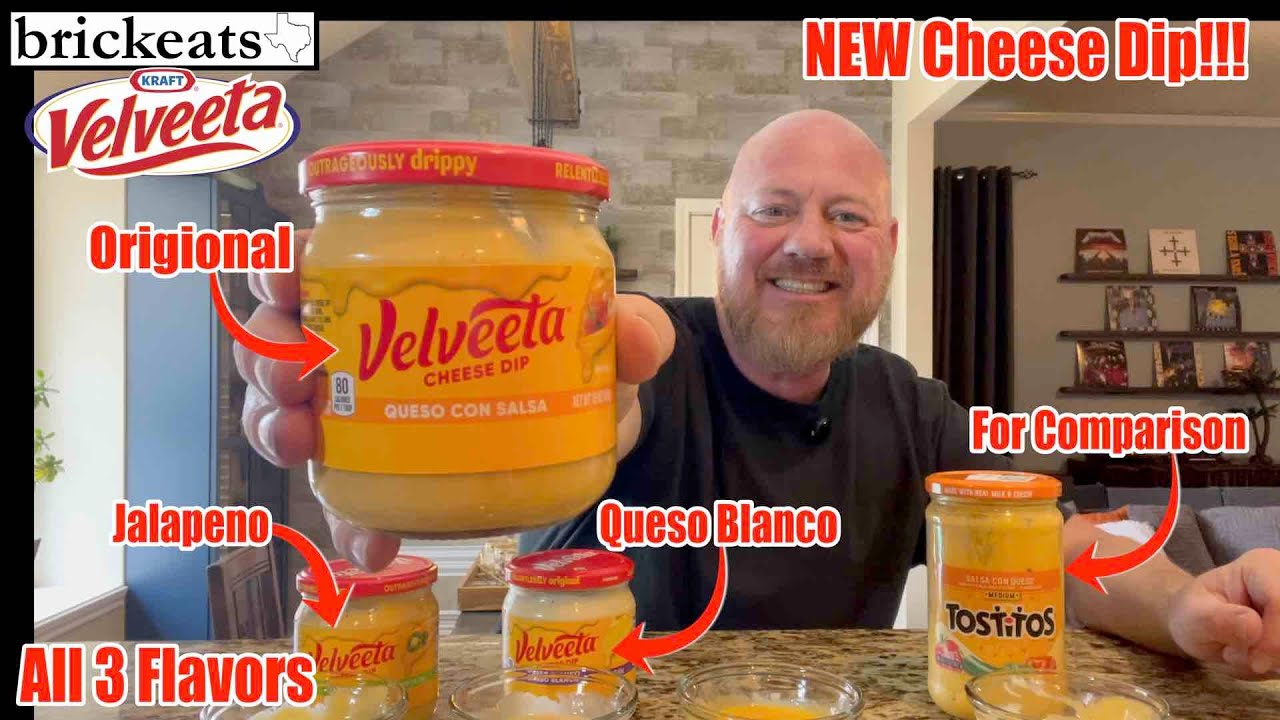 Velveeta NEW Cheese Dip- ALL 3 Flavors- Queso, Queso Blanco & Jalapeno- brickeats