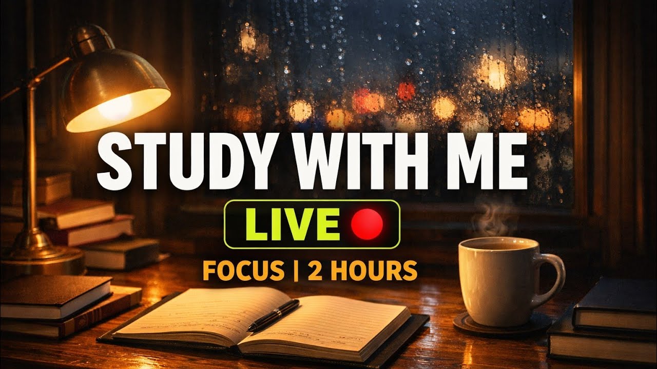 Study with me live| Focused study 😁