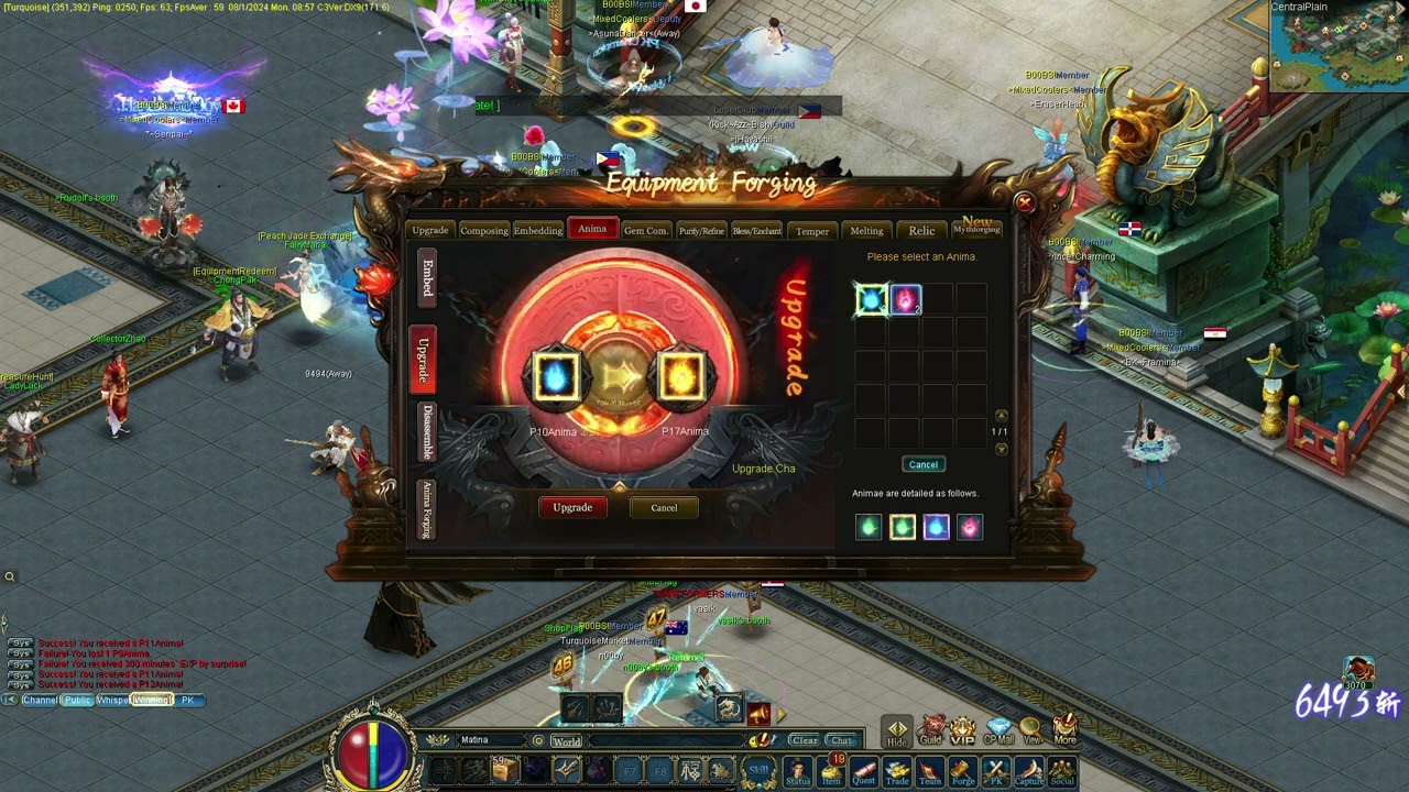 Conquer Online   Dragon`s Ascension, Bored Anima Forging/Gamble not Good GG