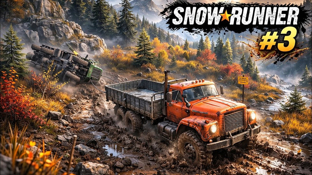 Dwie gleby!!😱😱 Bardzo trudna przeprawa😂😂 | Snowrunner #3