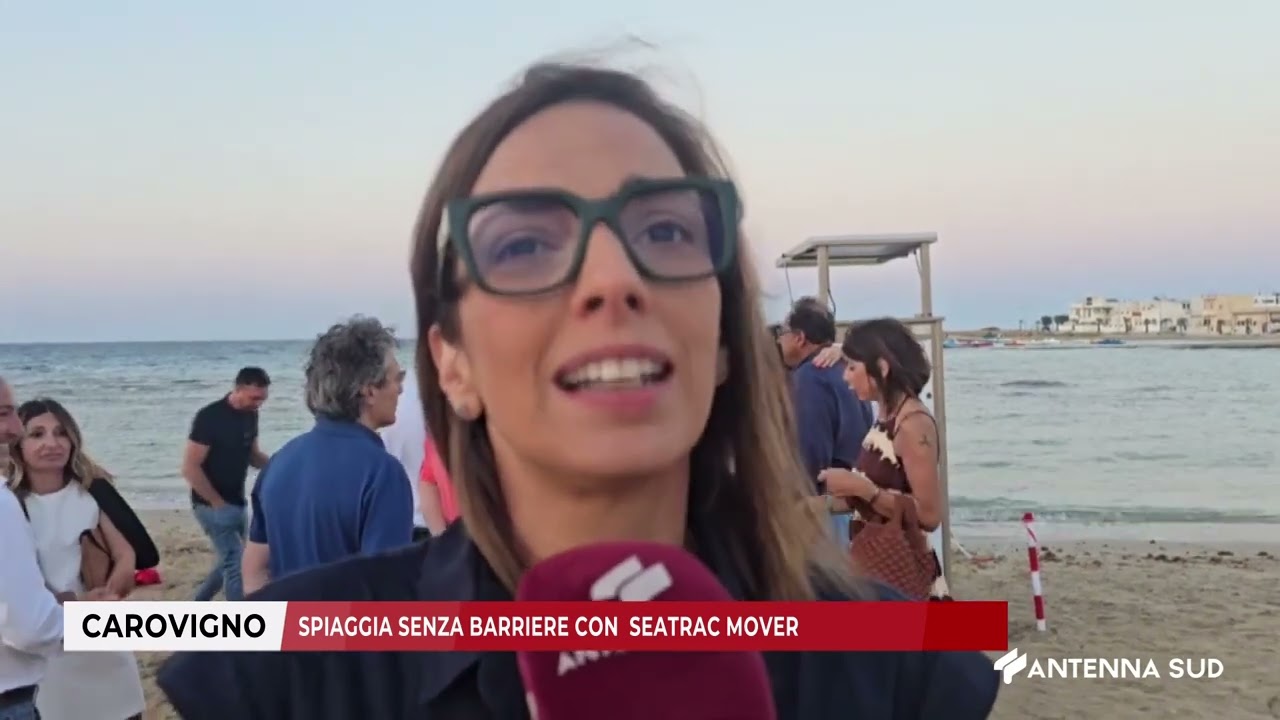11 AGOSTO 2025   CAROVIGNO   SPIAGGIA SENZA BARRIERE CON  SEATRAC MOVER