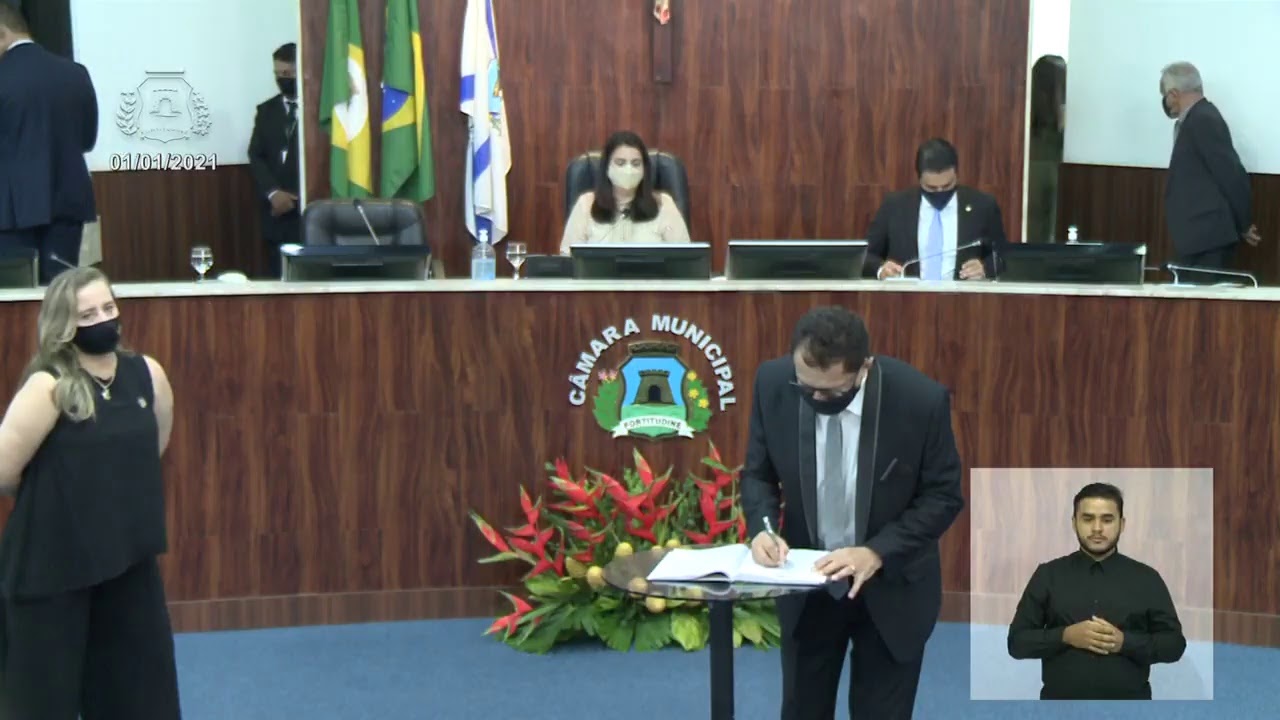 Sessão de posse dos vereadores para a 19ª Legislatura (01/01/2021)