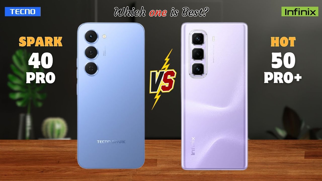 Tecno Spark 40 Pro vs Infinix Hot 50 Pro Plus⚡full Details