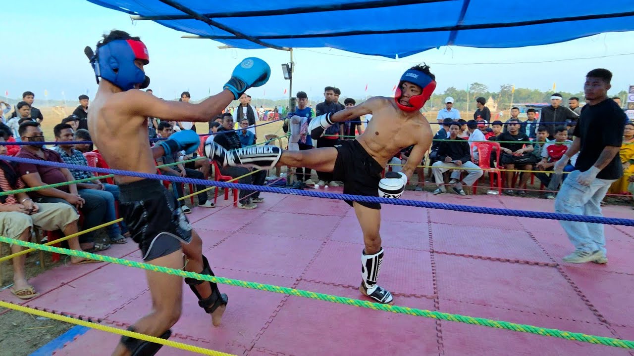 Kick Boxing 60KG Final Won by S. Maniton (Red) VS Hritik (Blue) || 4 Days Thongnang Youth Festival