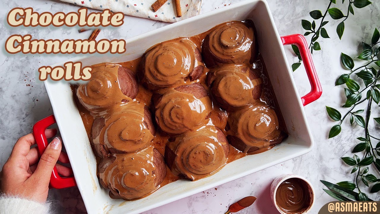 Chocolate Cinnamon rolls ... سينابون الشوكولاتة ترند جديد والطعم رهيييب لازم تجربوه 🔥