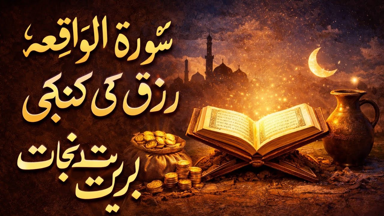 سورۃ الواقعہ کی فضیلت، دولت اور برکت کا راز. ہر رات سورۃ الواقعہ پڑھنے کا کمال