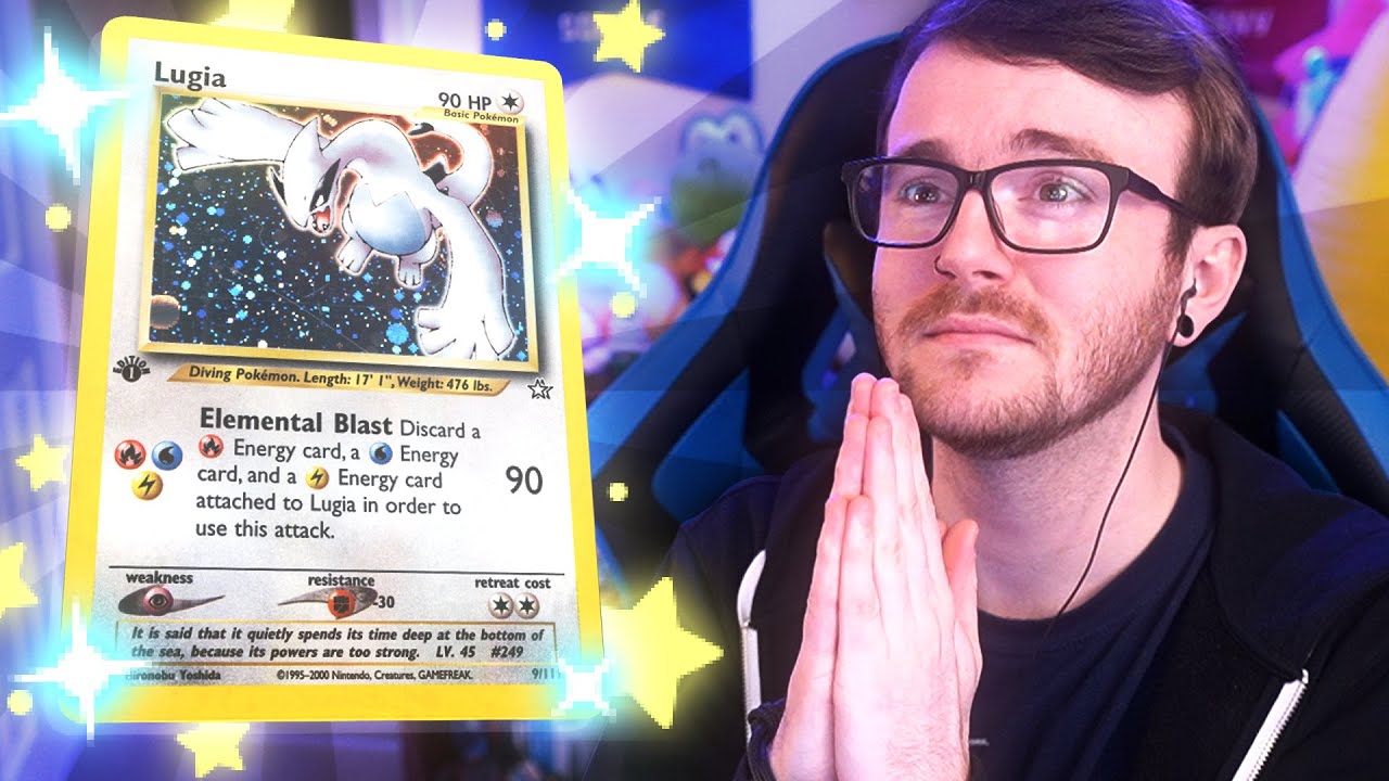 Reacting to aDrive Opening My 1st Edition Neo Genesis Pok&eacute;mon Booster Pack!