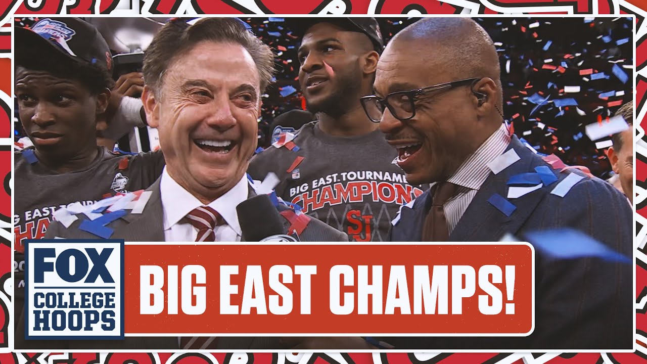 St. John&rsquo;s Red Storm trophy ceremony following 2025 Big East Tournament Championship