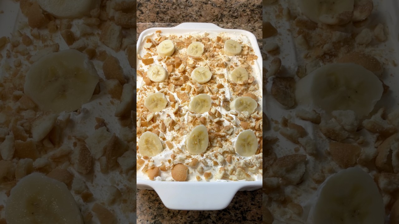 Banana poke cake: easy, creamy, and perfect for any occasion! #BananaPokeCake #EasyDessert #Shorts