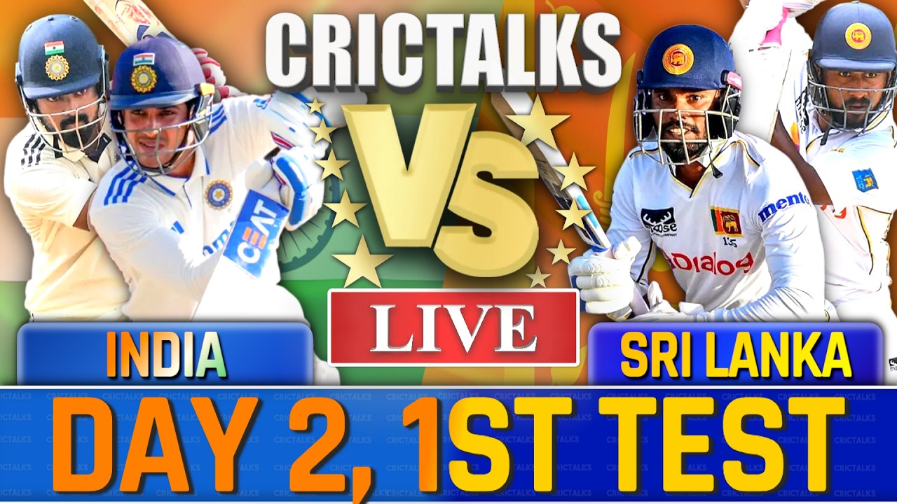 🔴 Live: IND vs SL, Day 2, 1st Test, Live match Today, Live Cricket Score, Commentary Last 12 Over