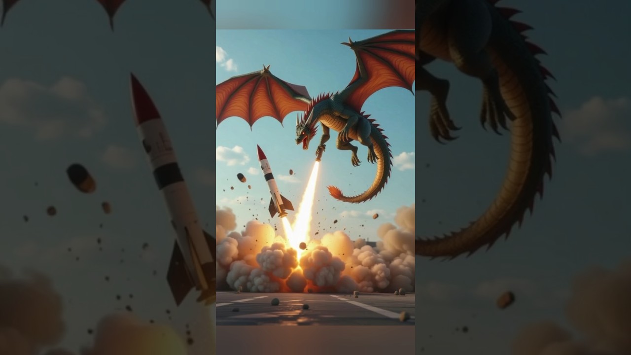 #Thrillx360 🧨Flying Dragon Attacks Missile | Epic Explosion Battle Scene #jaidmeel #ActionBlast