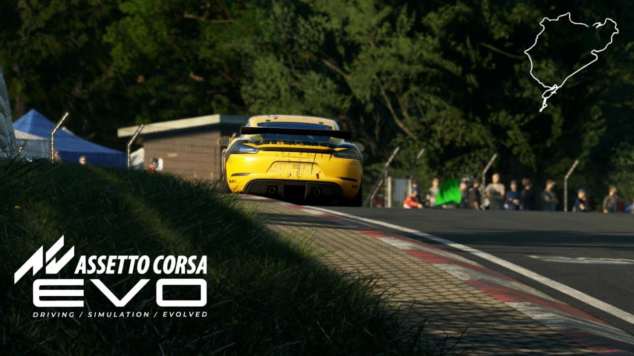 Trying out some racing in AC EVO! 2 laps Nürburgring 24hr | Porche 718 Caymen GT4 CS