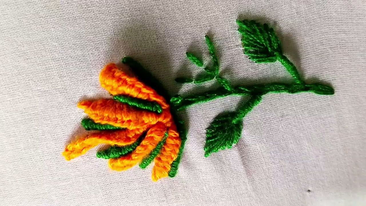 Creative Floral Leaf Embroidery | Easy Needlework Tutorial