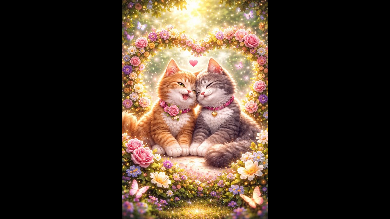 Two cats in love