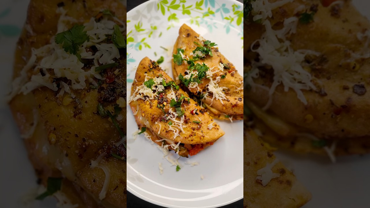 Tacos n cheese with leftover Roti in airfryer Easy Veg Snack | No Maida 