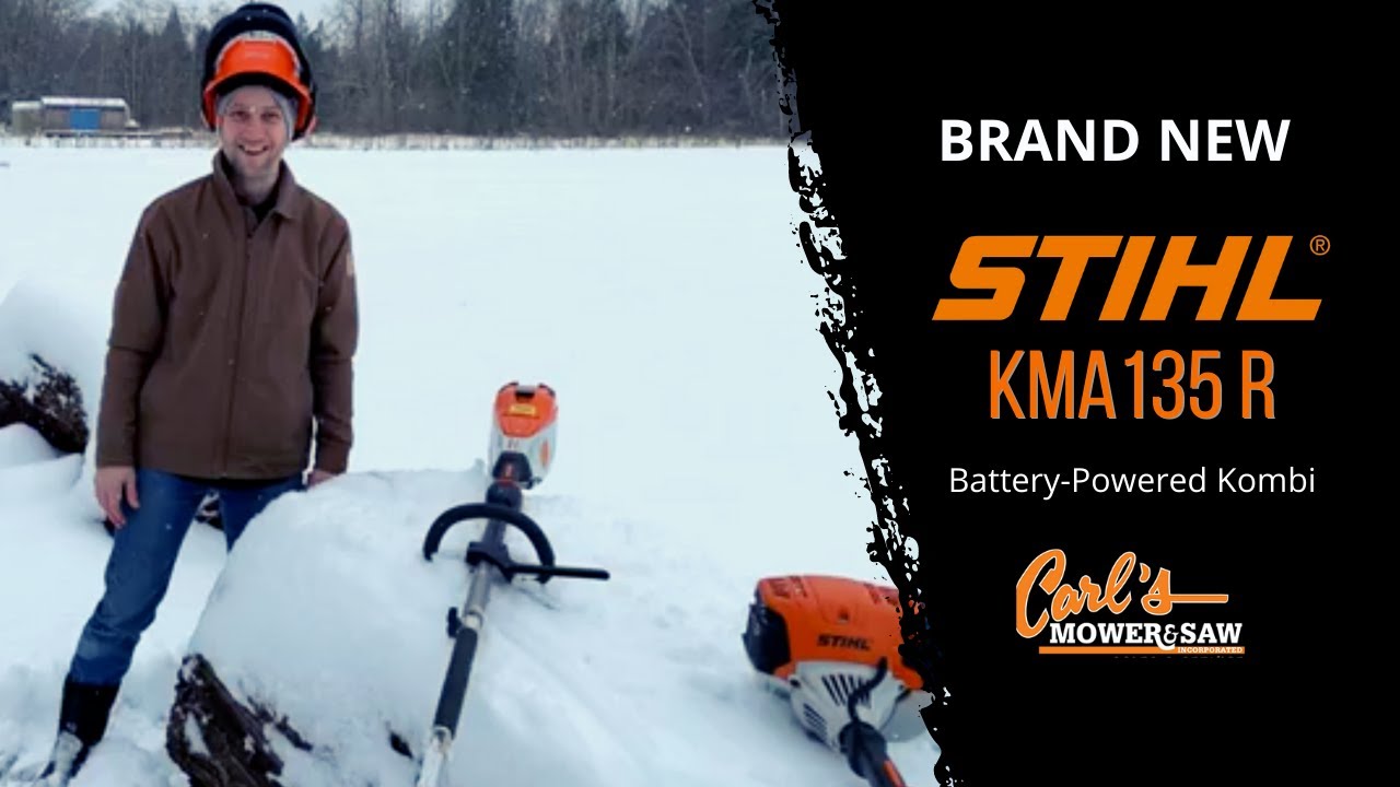Stihl KMA135R Onboard Battery. First Look!