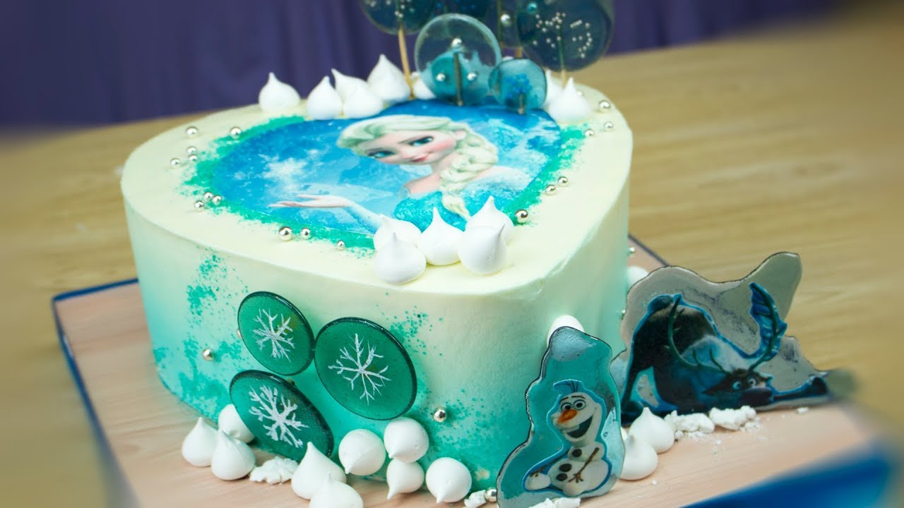 Торт ❄Холодное сердце❄ без мастики💙 - Я - ТОРТодел!