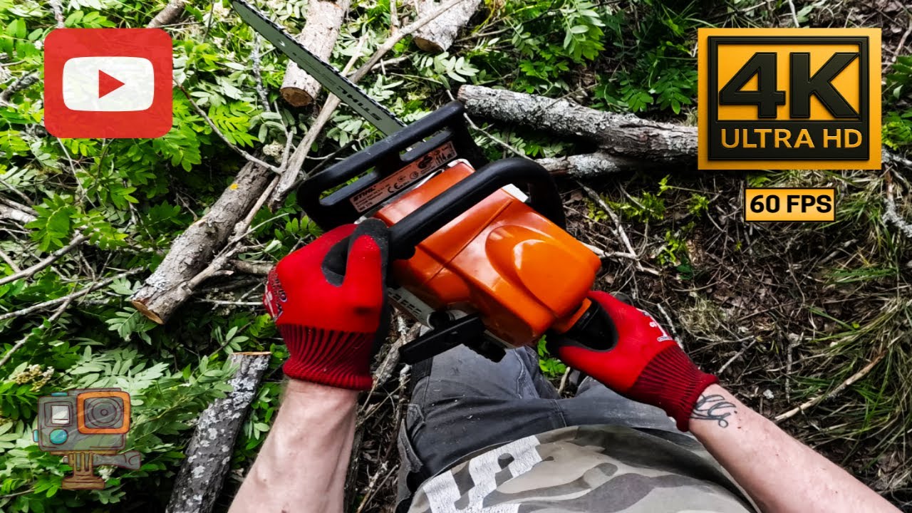 POV | Chainsaw Tree Cutting And Ripping One Down With Tractor | Satisfying | 4K 60fps